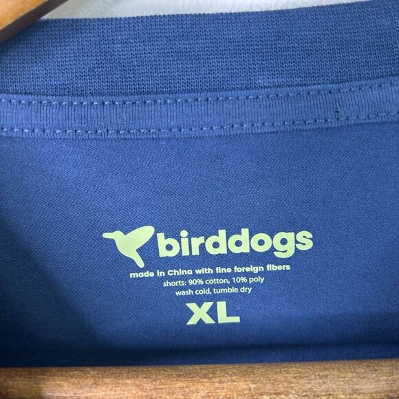 Birddogs Men’s Long Sleeve Pocket T-Shirt Blue XL Cotton Blend Crewneck Logo Tee - Picture 4 of 9